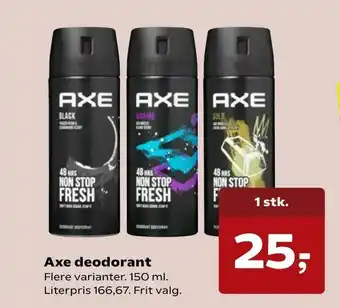 Kvickly Axe deodorant tilbud