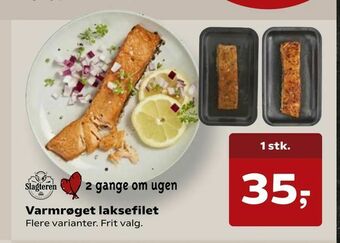 Kvickly Varmrøget laksefilet tilbud