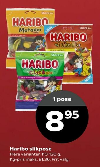 Kvickly Haribo slikpose tilbud