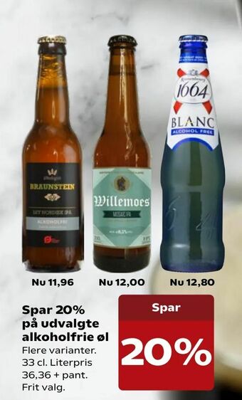 Kvickly Udvalgte alkoholfrie øl tilbud