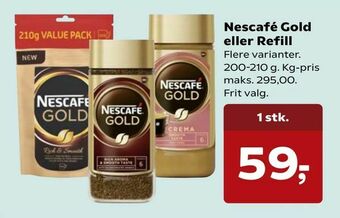 Kvickly Nescafé Gold eller Refill tilbud