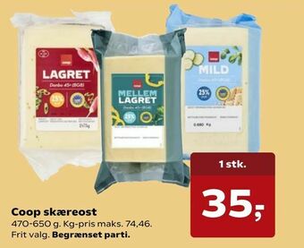 Kvickly Coop skæreost tilbud