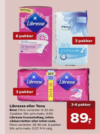 Kvickly Libresse eller Tena tilbud