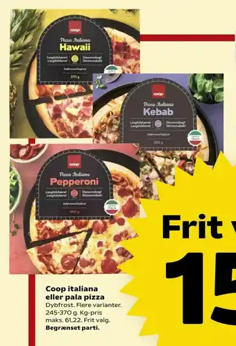 Kvickly Coop italiana eller pala pizza tilbud