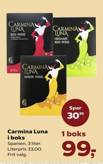 Kvickly Carmina Luna i boks tilbud