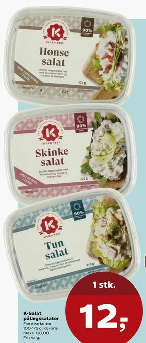 Kvickly K-Salat pålægssalater tilbud