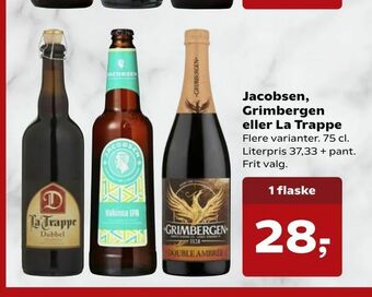 SuperBrugsen Jacobsen, Grimbergen eller La Trappe tilbud