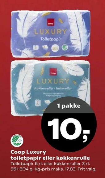 SuperBrugsen Coop luxury toiletpapir eller køkkenrulle tilbud