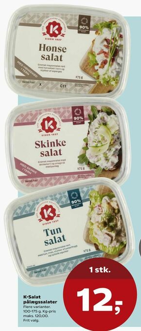 SuperBrugsen K-Salat pålægssalater tilbud