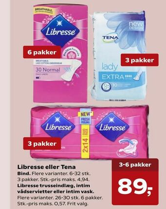 SuperBrugsen Libresse eller Tena tilbud