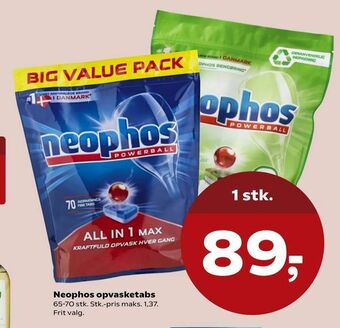 SuperBrugsen Neophos opvasketabs tilbud