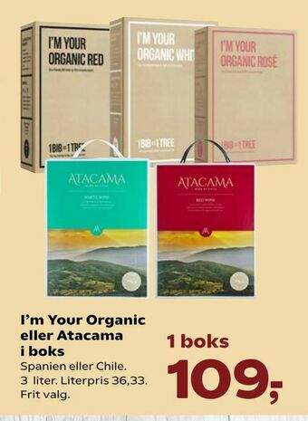 SuperBrugsen I'm Your Organic eller Atacama i boks tilbud