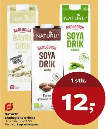 SuperBrugsen Naturli' økologiske drikke tilbud