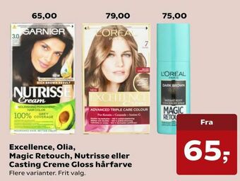 Excellence, Olia, Magic Retouch, Nutrisse eller Casting Creme Gloss hårfarve