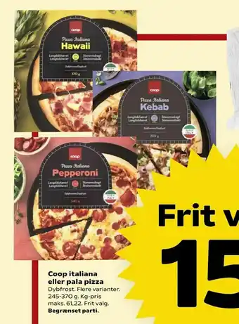 SuperBrugsen Coop italiana eller pala pizza tilbud