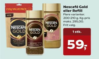 SuperBrugsen Nescafé Gold eller Refill tilbud