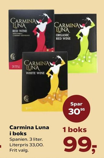 SuperBrugsen Carmina Luna i boks tilbud