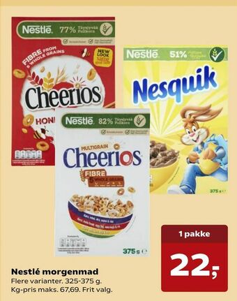 SuperBrugsen Nestlé morgenmad tilbud