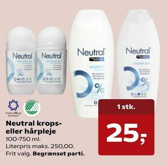 SuperBrugsen Neutral krops eller hårpleje tilbud