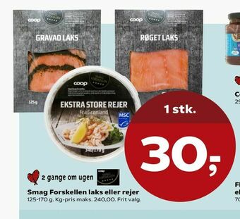 SuperBrugsen Smag Forskellen laks eller rejer tilbud