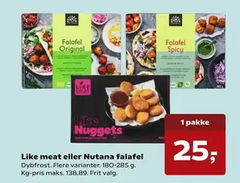 Like meat eller Nutana falafel