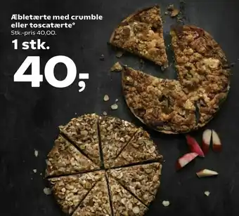 SuperBrugsen Æbletærte med crumble eller toscatærte tilbud