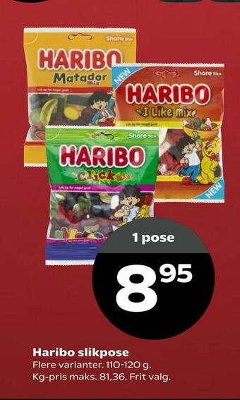 SuperBrugsen Haribo slikpose tilbud