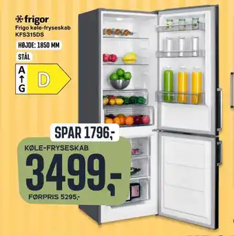 Skousen Frigo køle-fryseskab kfs315ds tilbud
