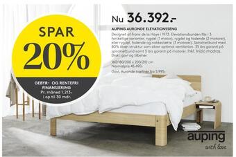 SENG Auping auronde elevationsseng tilbud