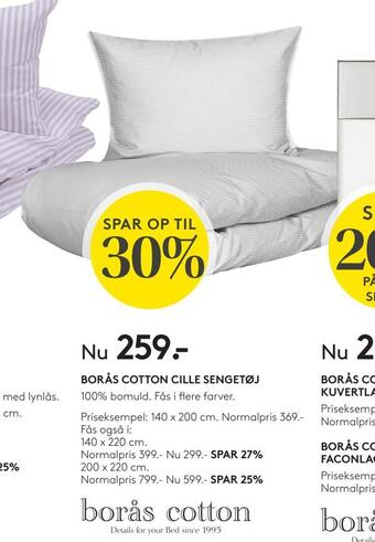 SENG Borås cotton cille sengetøj tilbud