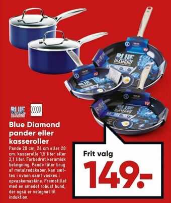 Bilka Blue Diamond pander eller kasseroller tilbud