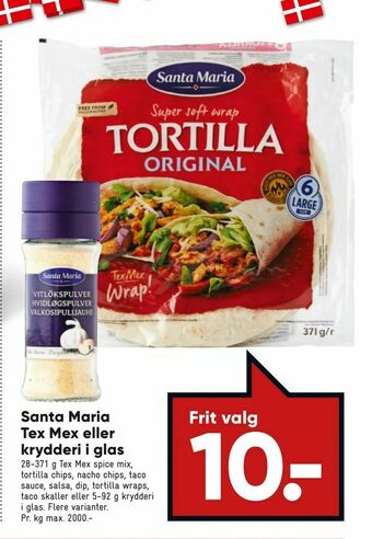 Bilka Santa Maria Tex Mex eller krydderi i glas tilbud