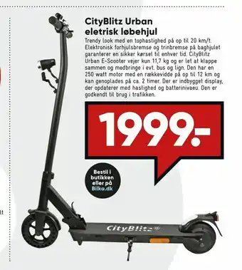 Bilka CityBlitz Urban eletrisk løbehjul tilbud
