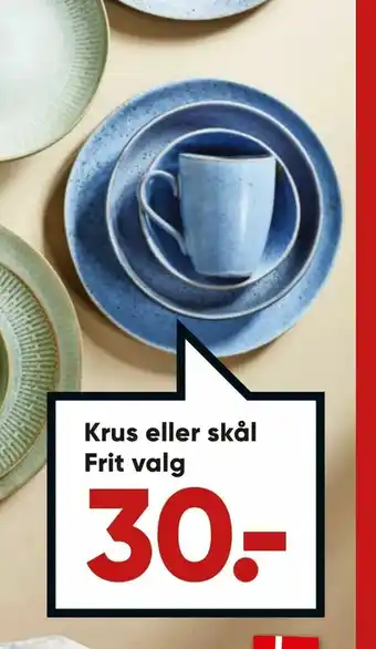Bilka Krus eller skål Frit valg tilbud