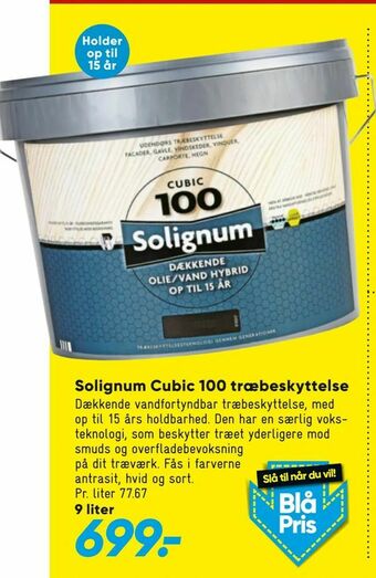 Bilka Solignum Cubic 100 træbeskyttelse tilbud
