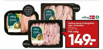 Bilka Salling dansk kyllingefilet eller -inderfilet tilbud
