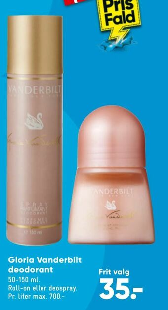 Bilka Gloria Vanderbilt deodorant tilbud