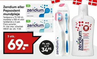 Bilka Zendium eller Pepsodent mundpleje tilbud