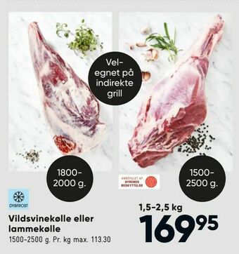 Bilka Vildsvinekølle eller lammekølle tilbud