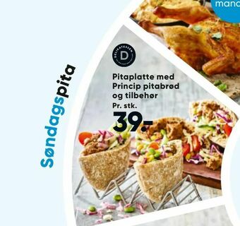 Bilka Pitaplatte med Princip pitabrød og tilbehør tilbud