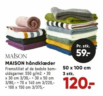 Bilka MAISON håndklæder tilbud