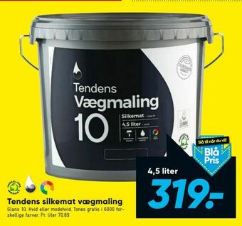 Bilka Tendens silkemat vægmaling tilbud