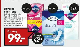 Bilka Libresse eller Tena tilbud