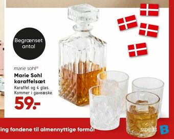 Bilka Marie Sohl karaffelsæt tilbud