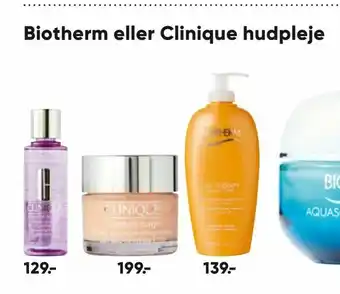 Bilka Biotherm eller Clinique hudpleje tilbud