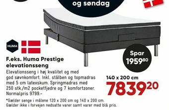 Bilka Huma Prestige elevationsseng tilbud
