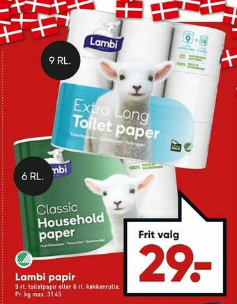 Bilka Lambi papir tilbud