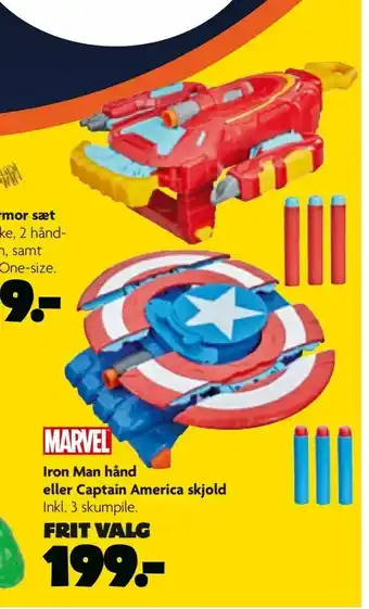 Iron Man hånd eller Captain America skjold