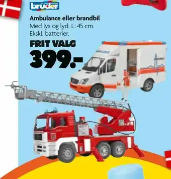 Fætter BR Ambulance eller brandbil tilbud