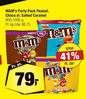 Calle M&m's party pack peanut, choco el. salted caramel tilbud